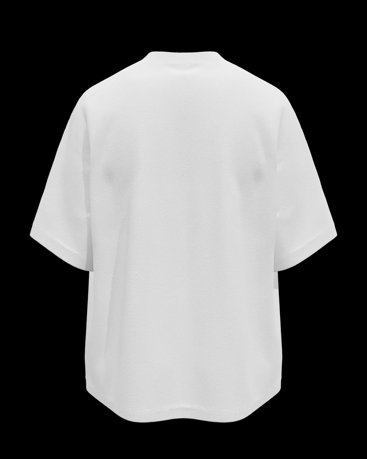 Men's Boxy T-Shirt in White, back view