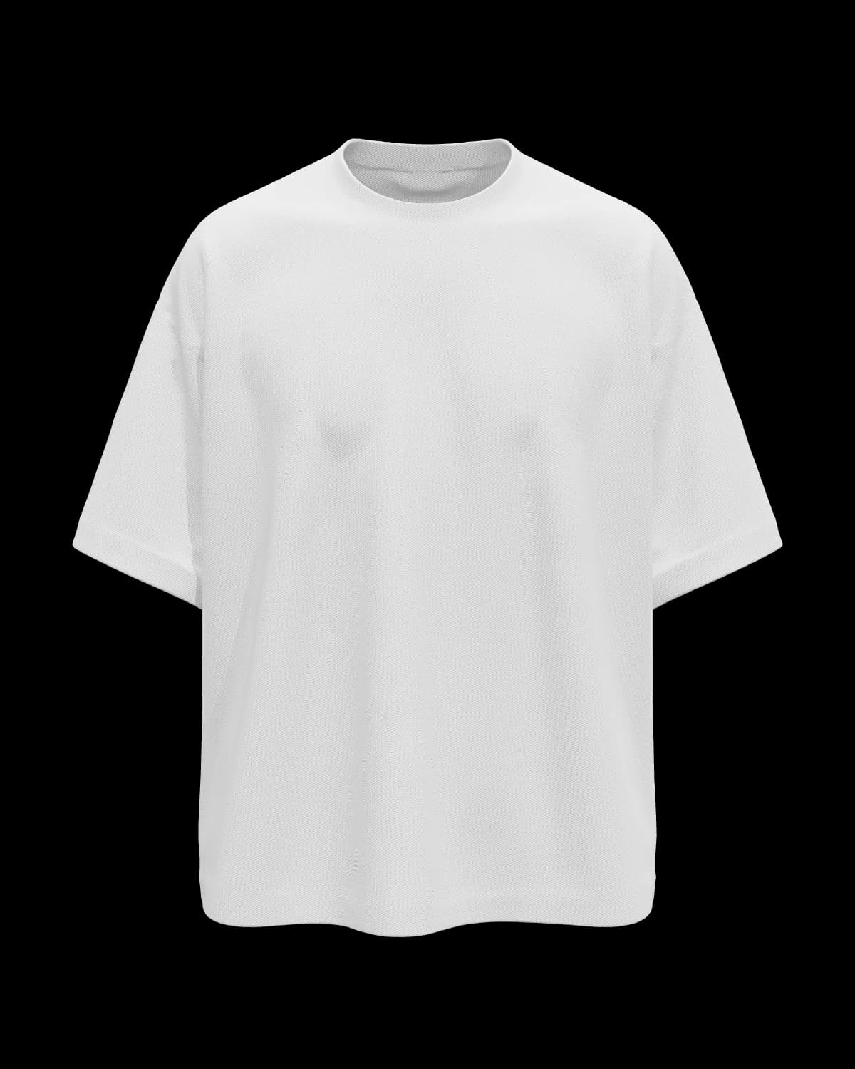 Men's Boxy T-Shirt in White, front view