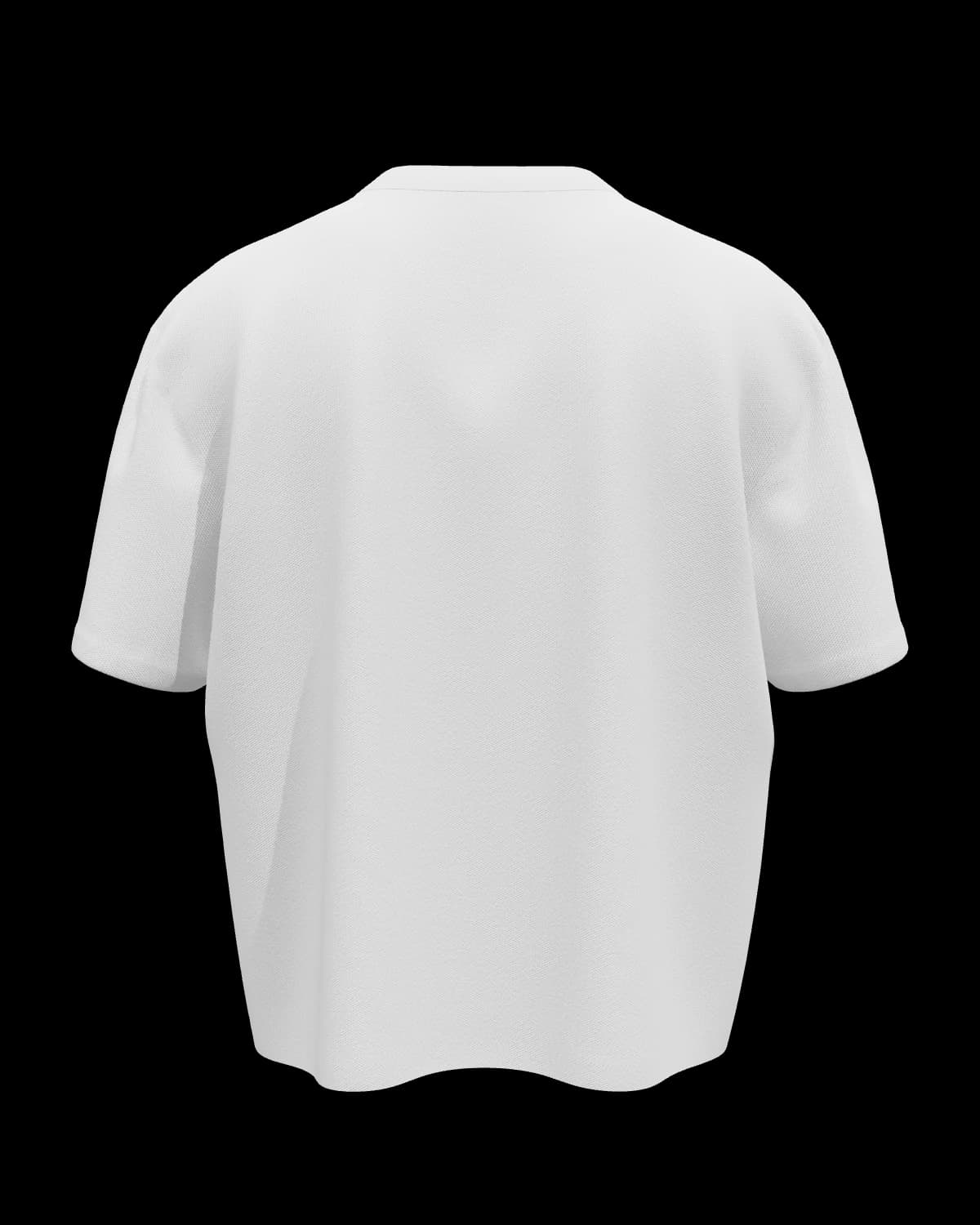 Oversized T-Shirt in White, back view - stand-in photograph for the Box Fit T-Shirt